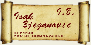 Isak Bjeganović vizit kartica